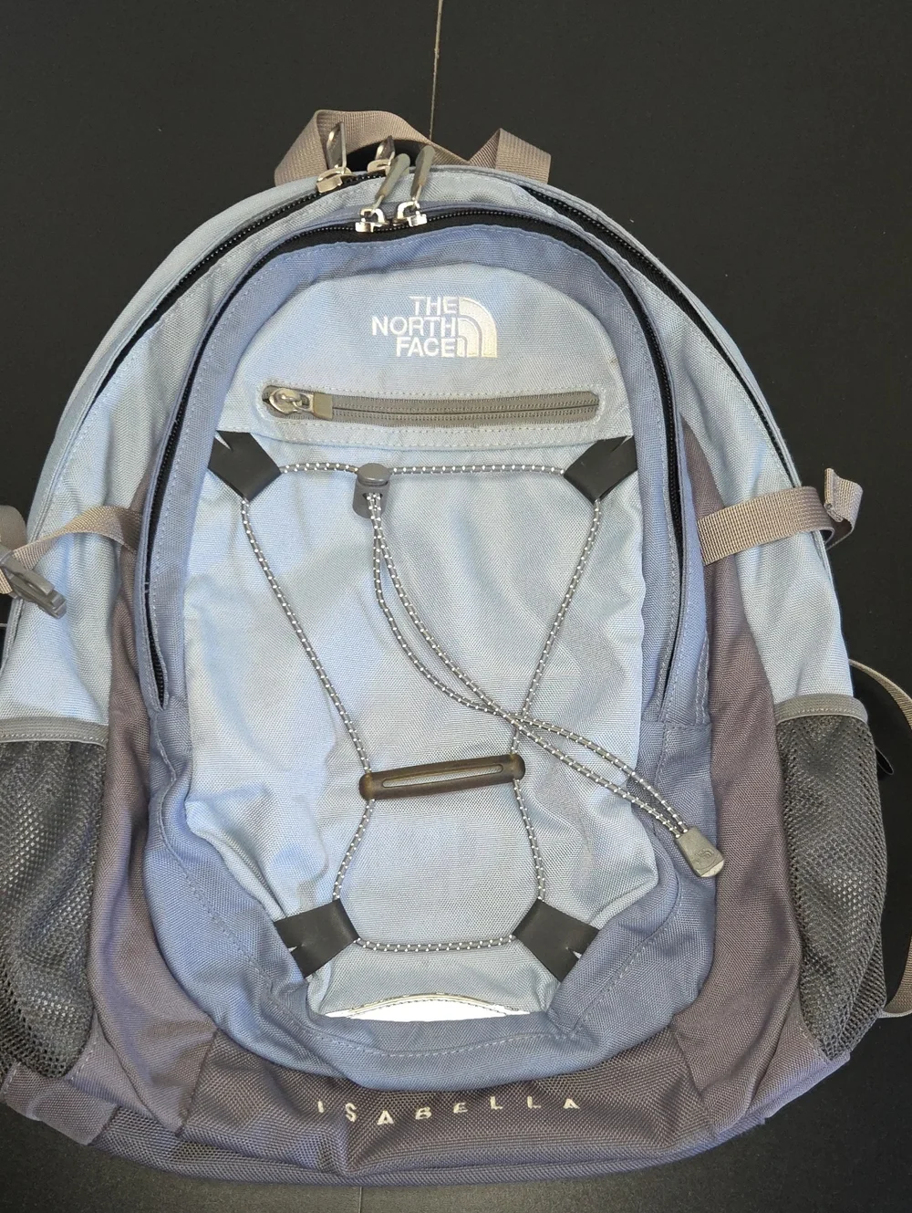 The North Face Isabella Light Blue and Gray Backpack